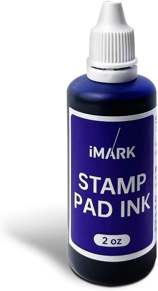 Premium Refill Ink for Self-Inking Stamps, Daters and Stamp Pads (2 oz, Blue)