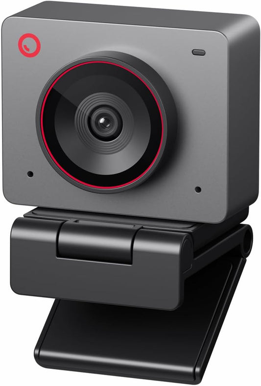 OBSBOT Meet 2-4K Webcam for PC with 1/2" Sensor, AI Framing & Autofocus, Beauty Mode, Lightweight, Gesture Control, HDR, Dual Microphone, 60 FPS, Web Cam for Streaming, Meeting, Gaming. (Space Grey)
