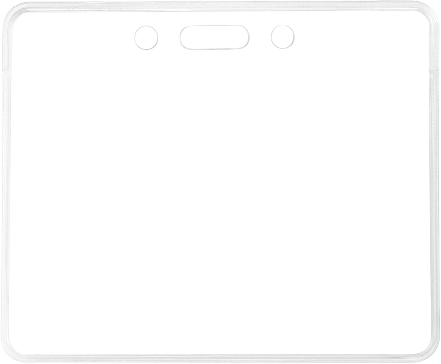 Amazon Basics ID Badge Holders, Horizontal Clear Plastic 3.38" x 2.38", Pack of 50