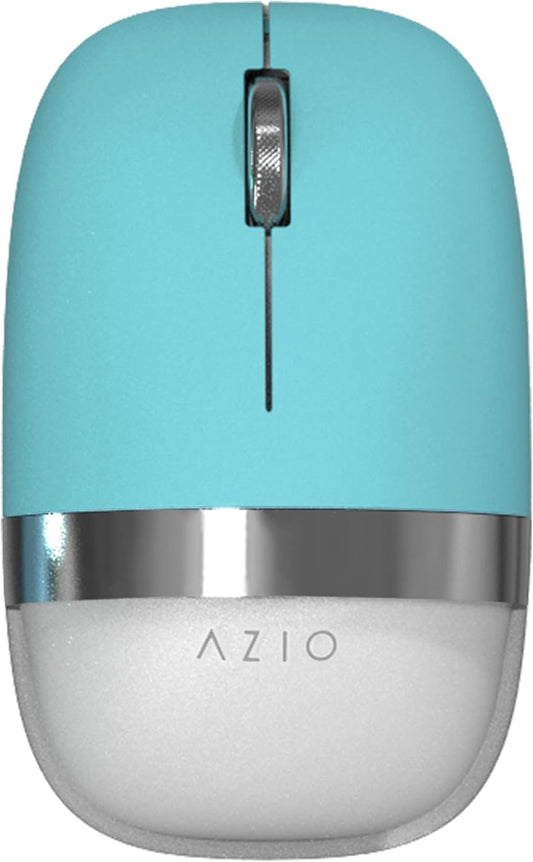 Azio IZO Wireless Optical Mouse - Bluetooth 3.0 & 5.0/2.4G RF-USB, Ambidextrous Design, PixArt PAW3212 Sensor, 1000/1600/2400 DPI, Rechargeable, PC & Mac