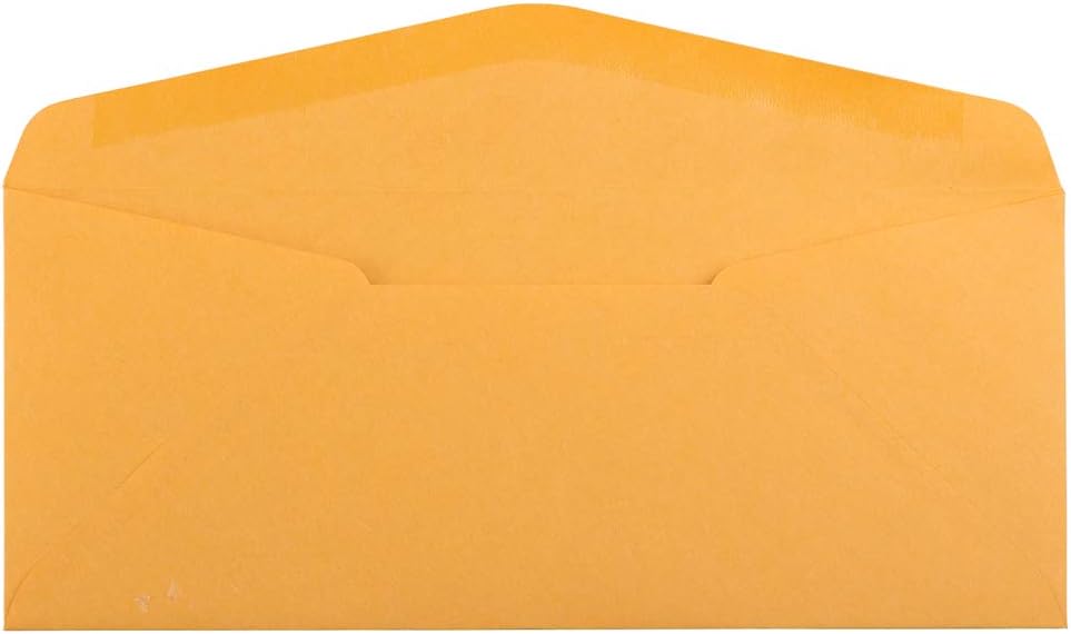 JAM PAPER #10 Business Commercial Envelopes - 4 1/8 x 9 1/2 - Brown Kraft Manila - Bulk 1000/Carton