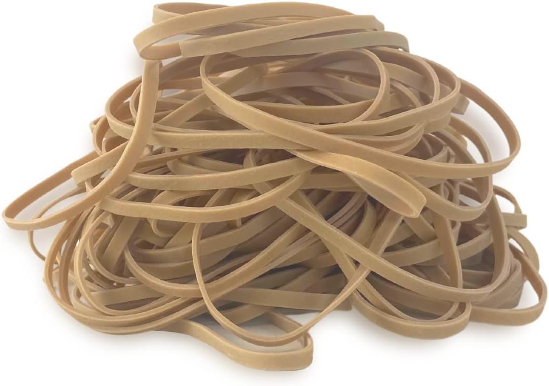 Rubber Band Depot, Size #18, Everyday Rubber Bands - Rubber Band Measurements: 3" x 1/16'' - Approximately 450 Rubber Bands Per Bag - 1/4 Pound Bag