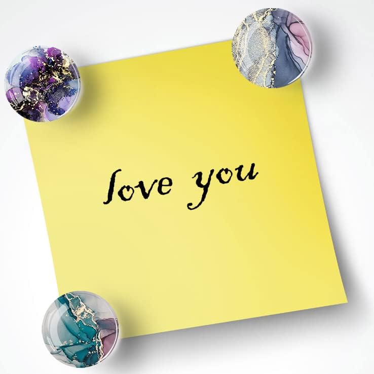 12Pcs Glass Strong Magnetic Refrigerator Magnet Fridge Sticker,Marble Crystal Fridge Magnets Decoration for Crafts,Fridge Magnets for Kitchen, Office Whiteboard, Cabinet and Dishwasher