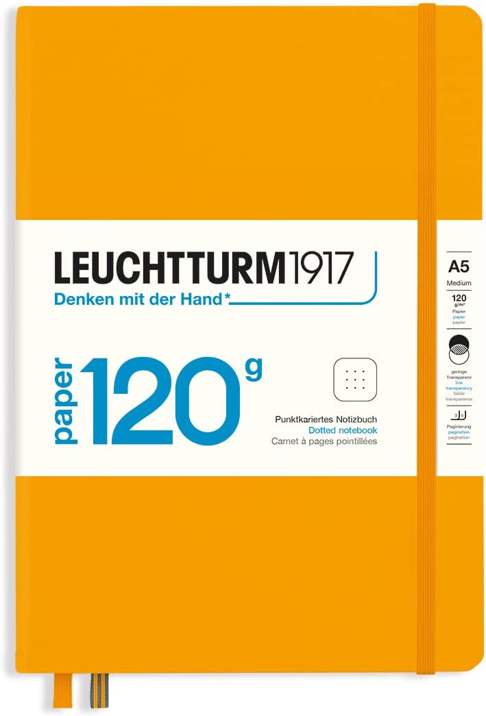 LEUCHTTURM1917 - 120G Special Edition - Medium A5 Dotted Hardcover Notebook (Rising Sun) - 203 Numbered Pages with 120gsm Paper