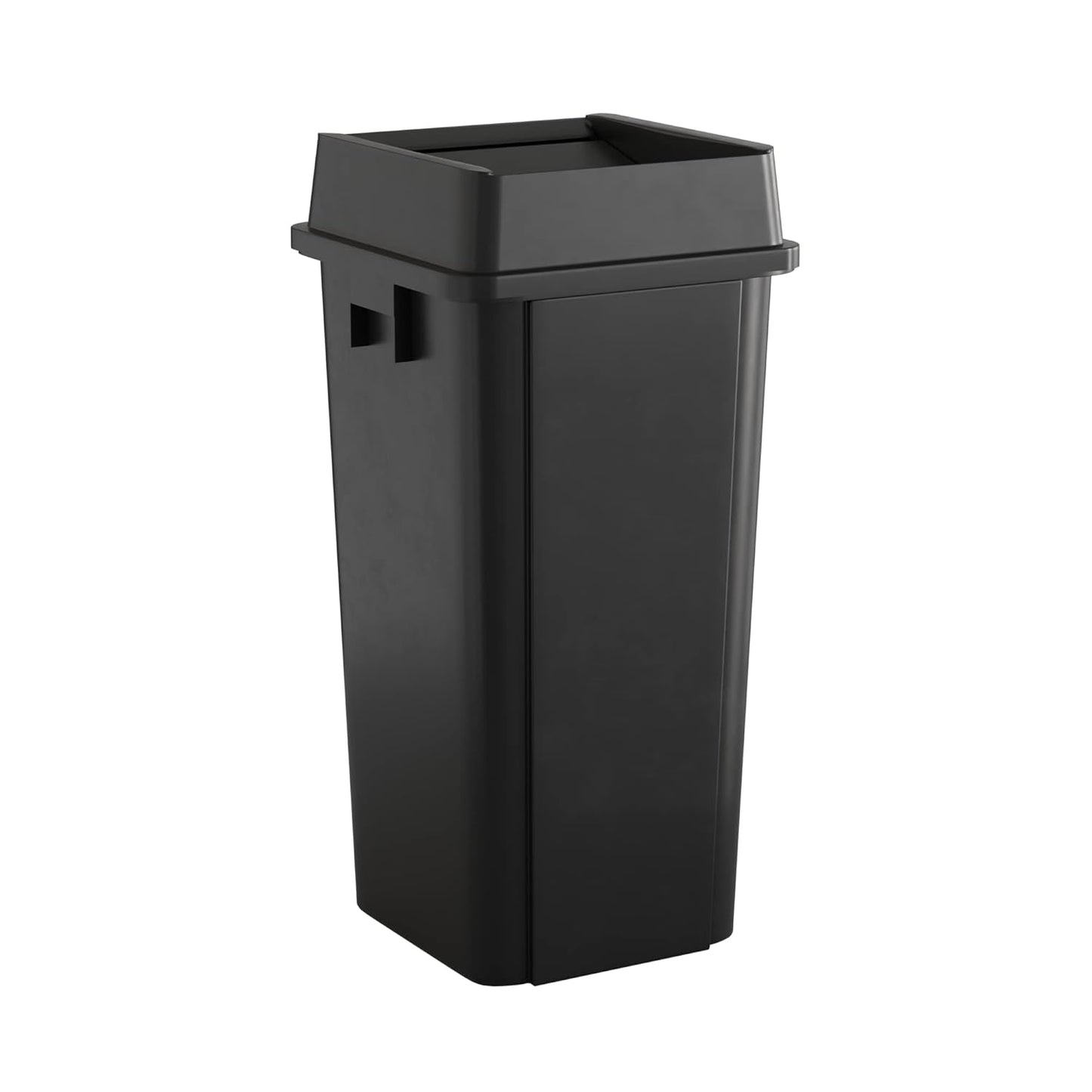 23 Gallon Black Square Commercial Trash Can with Lid
