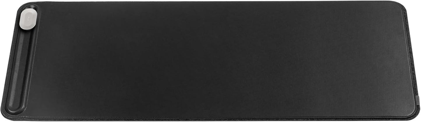 Orbitkey Premium Leather Desk Mat Slim | Multi-Purpose & Waterproof Table Protector Accessory for Work Home Gaming Office Keyboard Mat Organizer | 31.4" L x 12.2" W x 0.19" H, Anti-Slip, Black Finish
