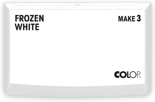 COLOP Make Series, Ink Stamp Pads, with Non-Toxic Premium Ink, Water-Based Acid-Free (Frozen White, Make 3-3-1/2" x 6-1/4")
