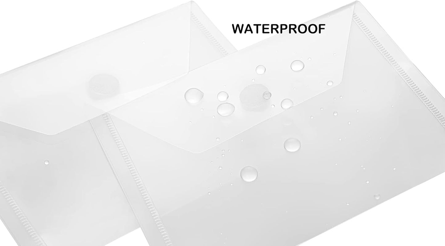4x6 Plastic Envelopes Hook Loop Closure Coupon Receipt Storage Holder 40 Pack