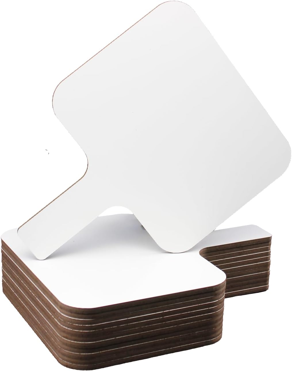 Flipside Products Rectangular Dry Erase Answer Paddles, Auction, Handheld Whiteboard, Handle Response Board, Classroom Dry Erase, Pack of 12