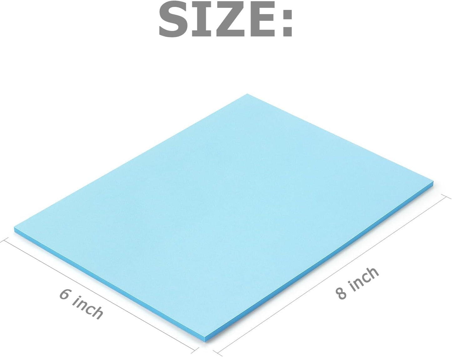 Sticky Notes 8x6 inch Bright Colors Self-Stick Pads 8 Pads/Pack 35 Sheets/Pad Total 280 Sheets