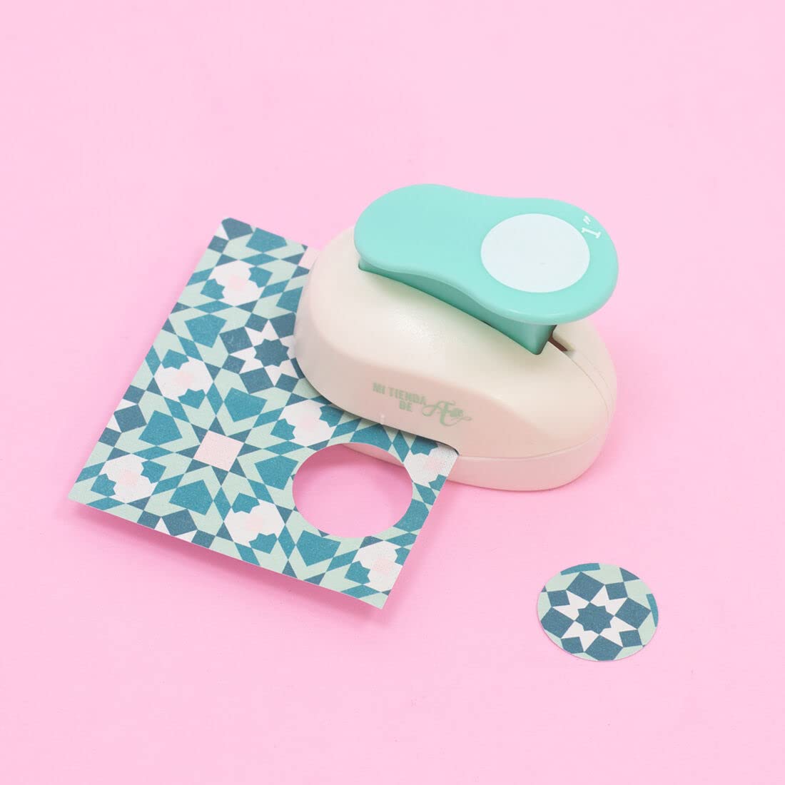 Craftelier - 1 Inch Circle Punch with Lever Press | Shape Hole Puncher for Paper Crafts | Round Hole Punch to Create Scrapbooks, DIY Cards & Journals | Mini Hole Punch for Paper & Cardstock.