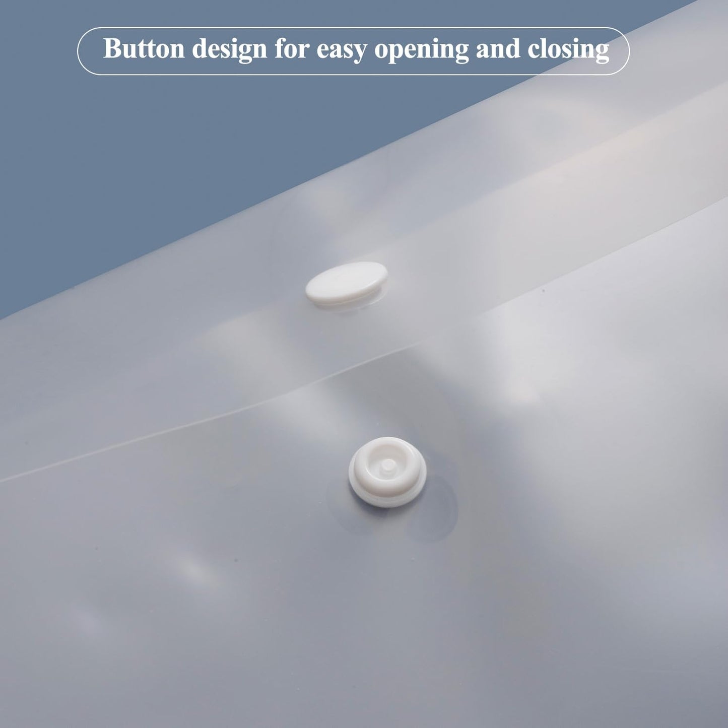 M&G 12 Pack Plastic Envelopes File Folders, Clear Folders for Documents A4 Letter Size Poly Envelopes with Snap Button Closure, Use for School Home Office Suppiles Organizer