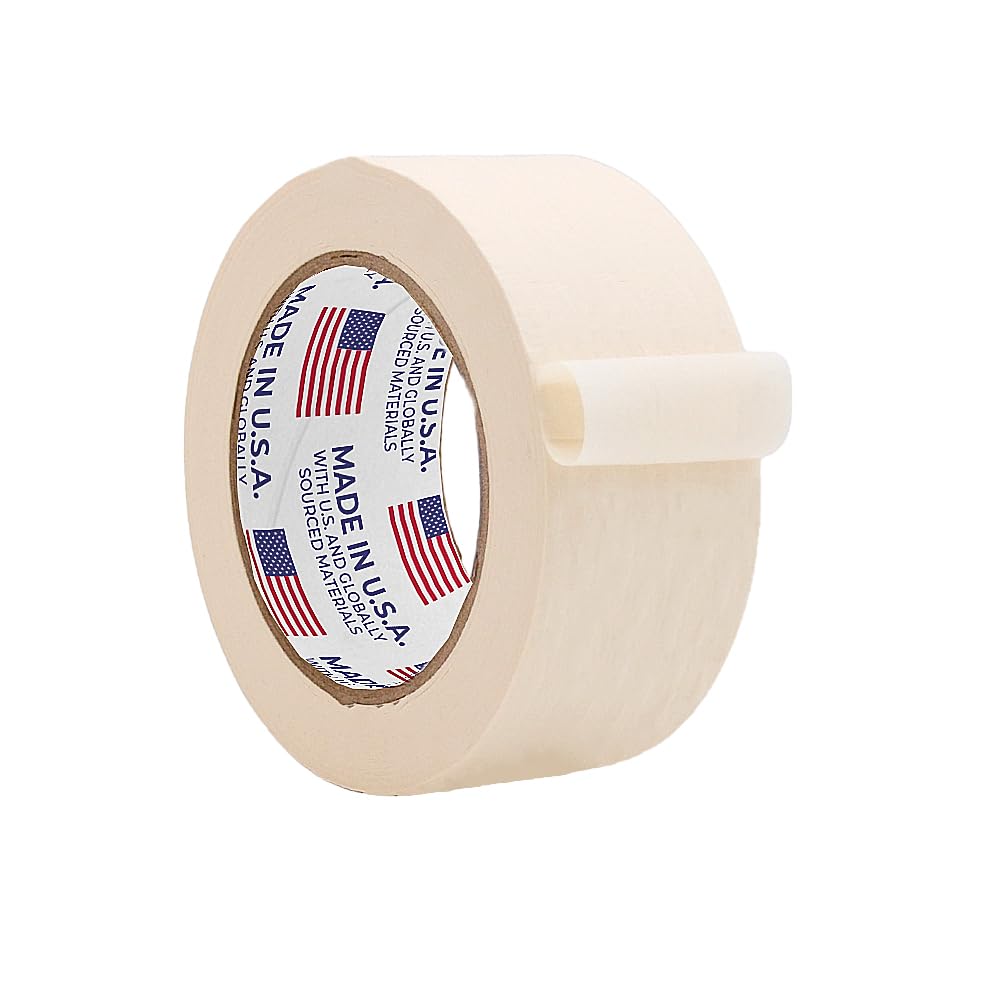 WOD MT5 Utility Grade Masking Tape, 2 inch x 60 yds. for Home or Office air-Dry Painting, Labeling, & Packing. Leaves no Residue