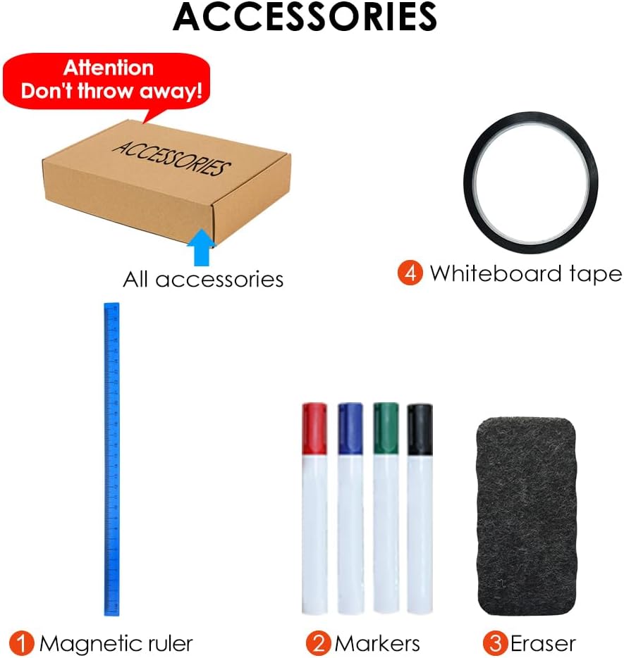 XIWODE 36x72 Large Magnetic Dry Erase Whiteboard with Stand - Double-Sided Freestanding Rolling Board, Flippable Design for Writing & Display, Black Frame for Office, Classroom, Home