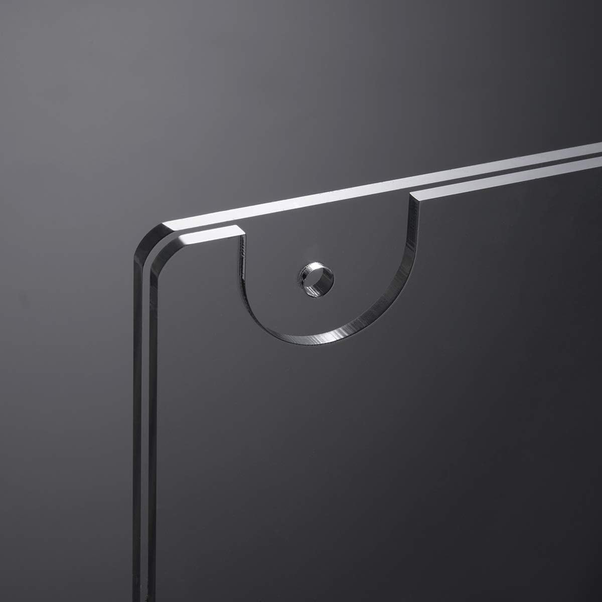 HIIMIEI Acrylic Wall Mount Sign Holder 8.5 x 11 Inches Horizontal 6 Pack, Clear Paper Document Holder, Wall Mount Ad Frame with 3m Tape Adhesives & Screws