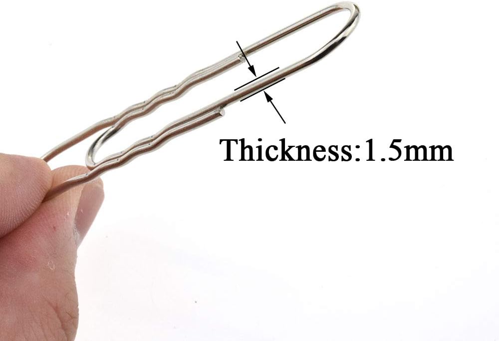 HAHIYO Paperclips Nonskid New Upgrade No Paper Scratch Large 3” Length Paper Clips with Curve Non Skid Heavy Duty Tight Grip Thick Rust Proof Reusable Metal Bright Silver for Home Office 30 Pack