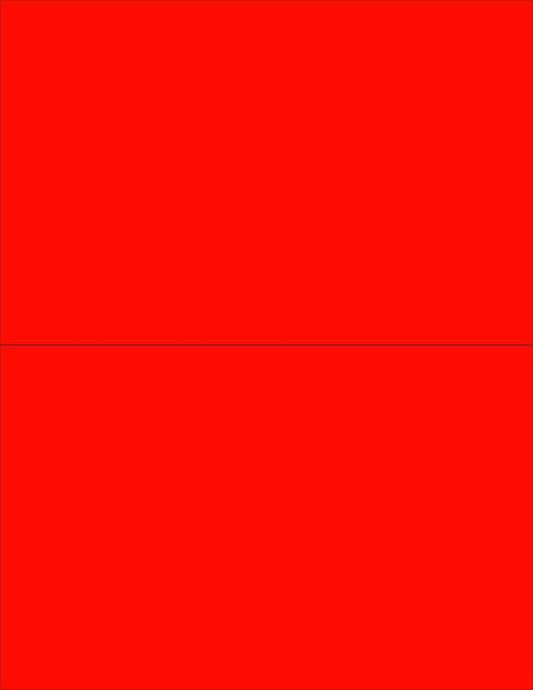 NextDayLabels - 8-1/2 x 11 Neon Color High Light Fluorescent Labels for Laser & Inkjet Printer (RED Fluorescent, 8-1/2" x 5-1/2" - 2 Per Page | 200 Labels)