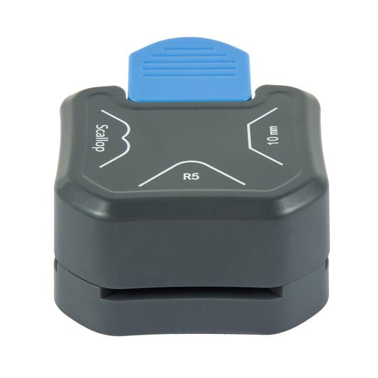 QIQQIKIN Corner Cutter 3 in 1 (R5+10MM+Scallop) Edge Rounder Punch, Paper Corner Punches for Paper Crafts, Picture Photo Clipper Laminating Scrapbook Chomper Business Card Making Junk Journal Supplies