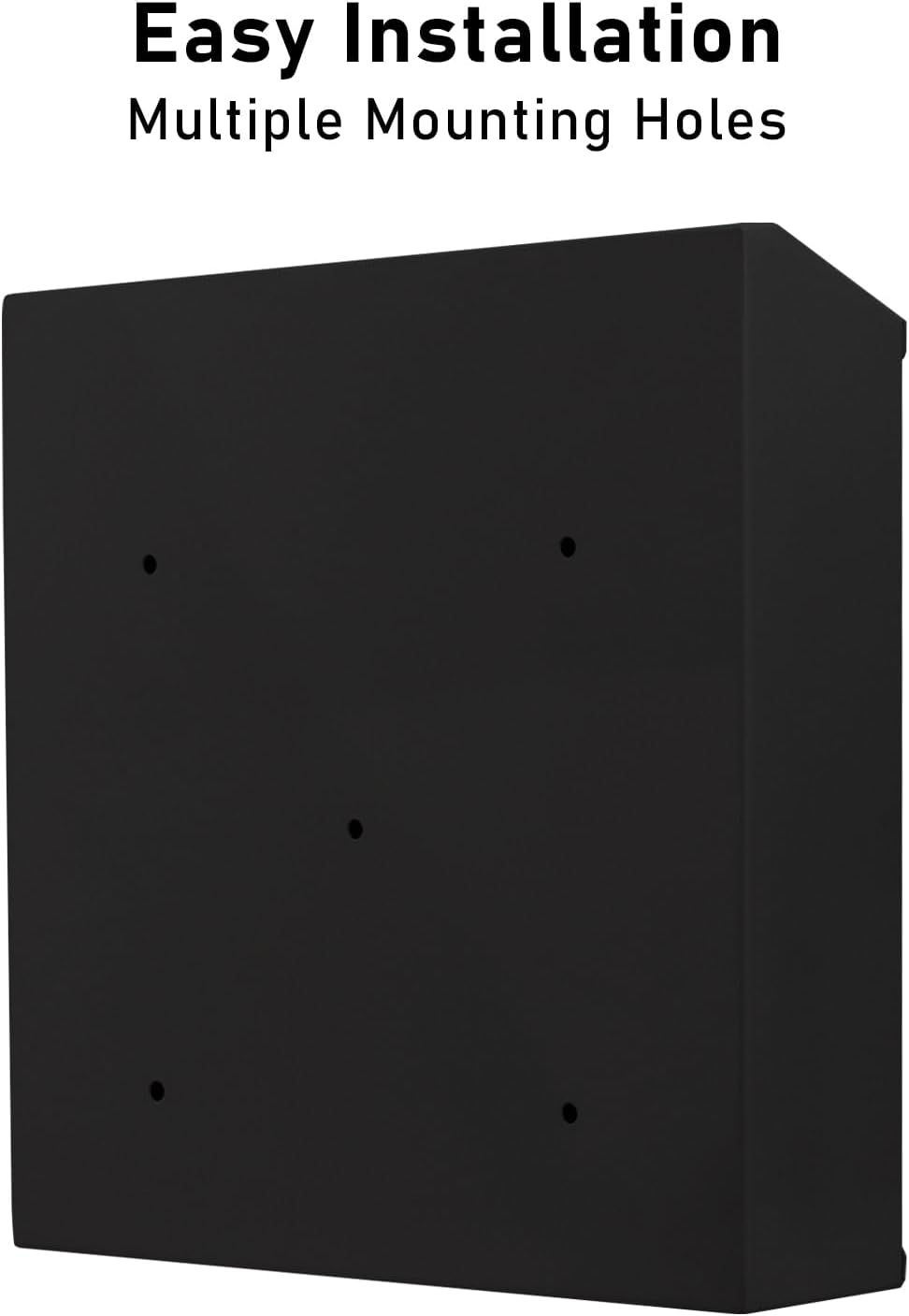 Suggestion Box with Lock and Slot, Wall Mounted Metal Drop Box with 4 Keys, Secure Locking Box for Cash and Ballots, Office Mailbox, 10.4 x 2.9 x 11 Inch, Black