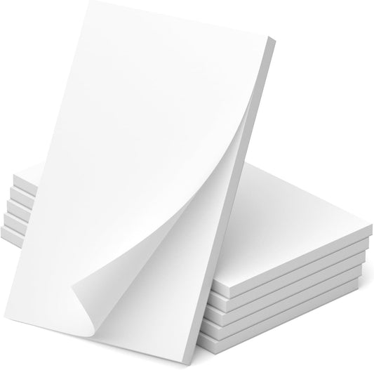 Note Pads 3x5, 6 Pack Small Notepads 3x5 Memo Pads, Small Notebooks 3x5 Scratch Pads, Small Writing Pads of Paper 3x5, White Mini Notepad 3x5 Blank Server Pads, Writing Notes Paper, 50 Sheets/Padad