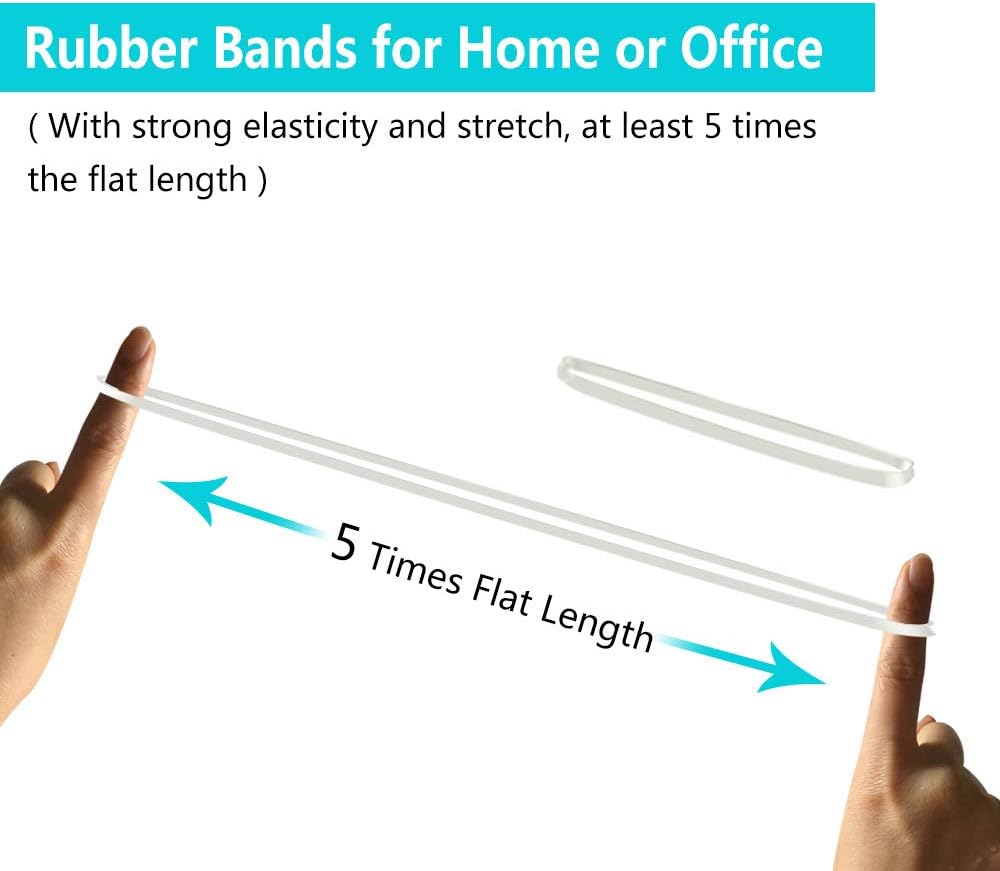 Coopay 12 Inches Extra Large Rubber Bands, 30 Pieces Heavy Duty Trash Can Band Bulk, Strong Elastic for Office Supply School Home, Garbage Cans, File Folders (White)