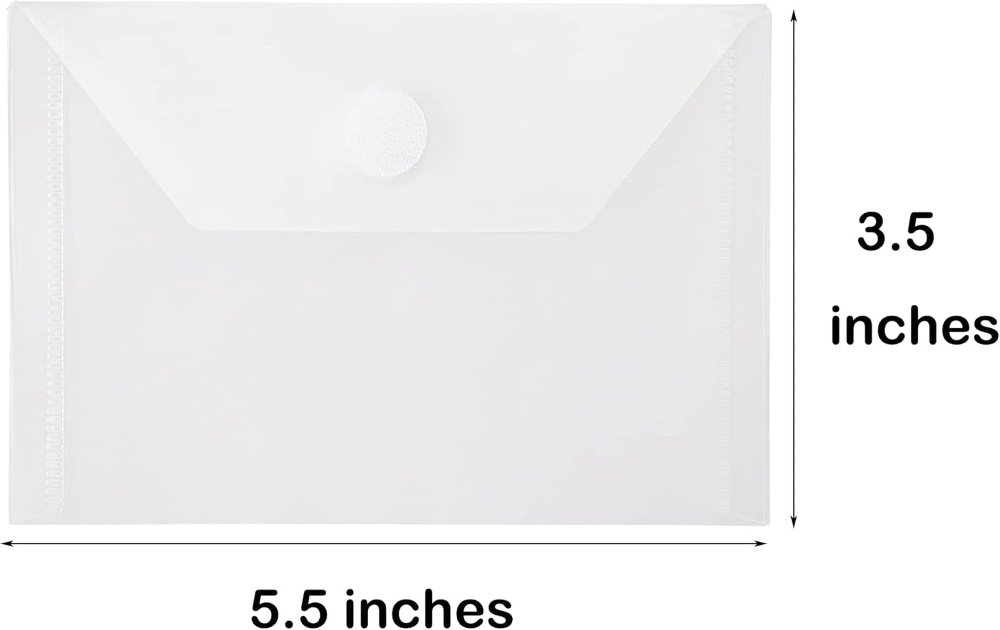3x5 Plastic Envelopes Hook Loop Closure Coupon Receipt Storage Holder 80 Pack (80 pack)