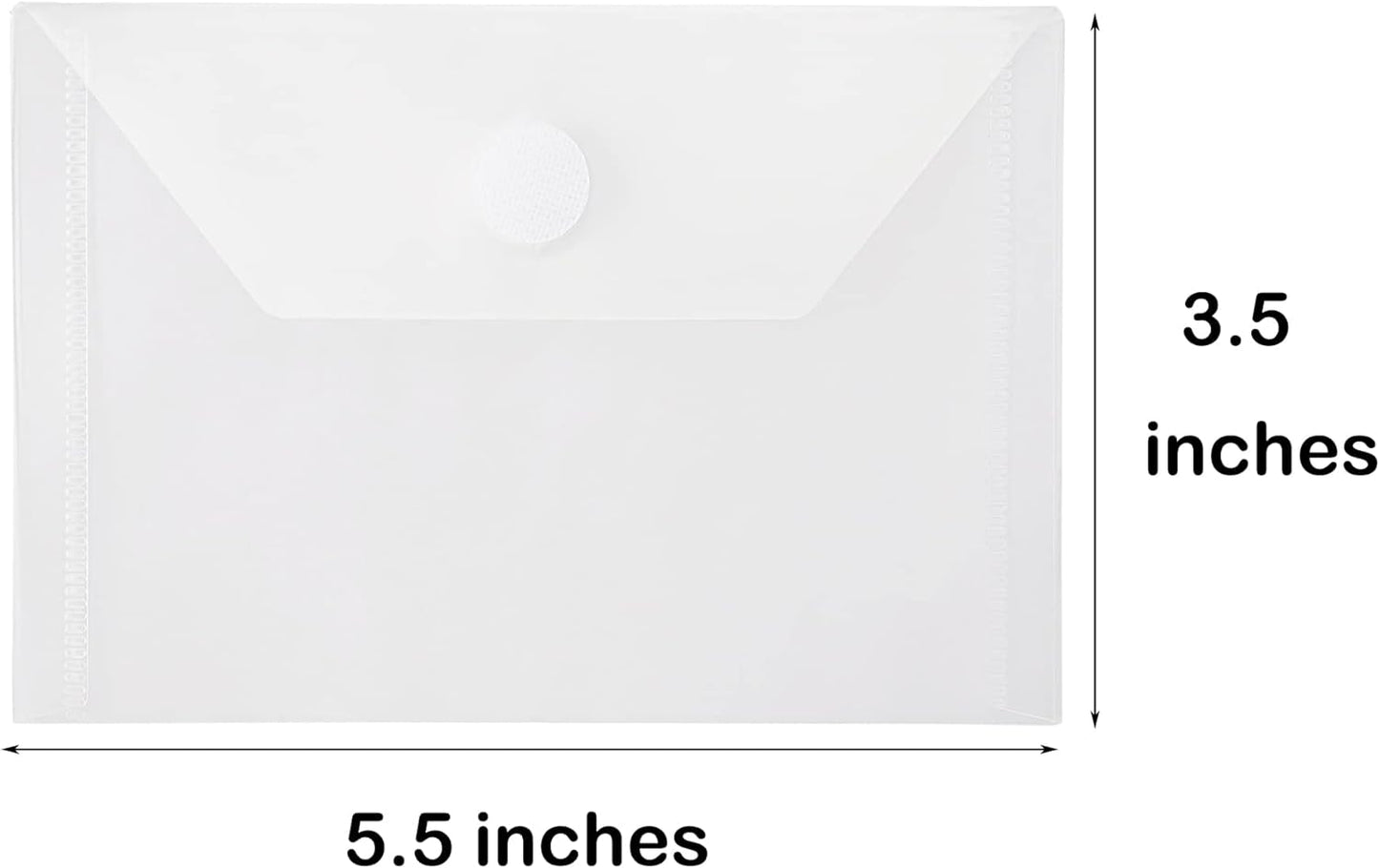 3x5 Plastic Envelopes Hook Loop Closure Coupon Receipt Storage Holder 10 Pack (10 pack)