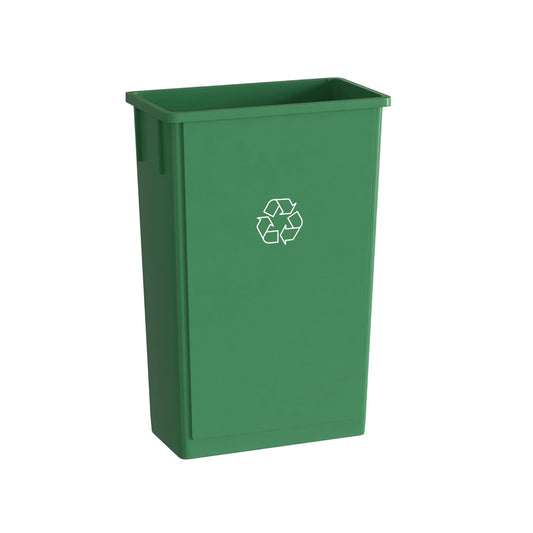 23 Gallon Green Recycle Slim Jim Trash Can