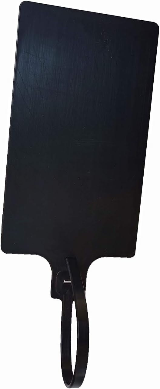 Blank Waterproof Plastic Tags Marker Ties Large Labeling Tags 2.28"×3.94" (50pcs, Black)