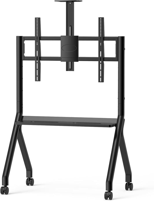 Shiarffe Smart Board Stand for 55"- 86'' Interactive Whiteboard, Mobile Stand with Locable Rolling Wheels for Smart Whiteboard, Black
