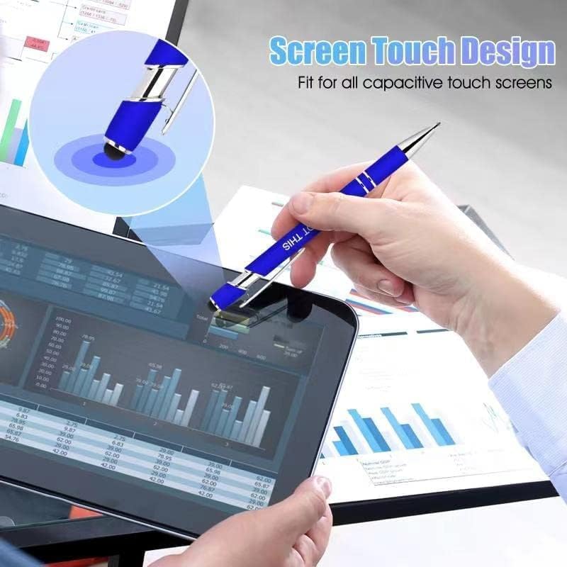 30 Pcs Inspirational Pens - Motivational Ballpoint Pens Bulk with quotes Stylus Tip Gifts for School Coworkers Black Ink