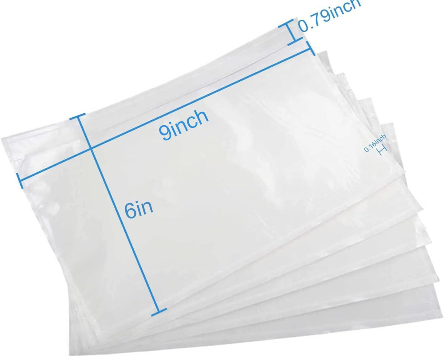 Coopaty 6" x 9" Adhesive Packing List Envelopes Clear Plastic Mailing Shipping Envelope Pouch (500 Pack)