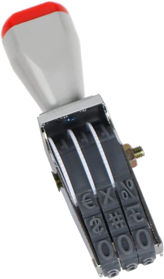 WANLIAN 3 Digit Number Stamp Rolling Stamps Personalized Office Number Symbol Rubber Wheel Stamp Roller Rubber Stamps Multi-Function DIY Changeable Roller Stationery