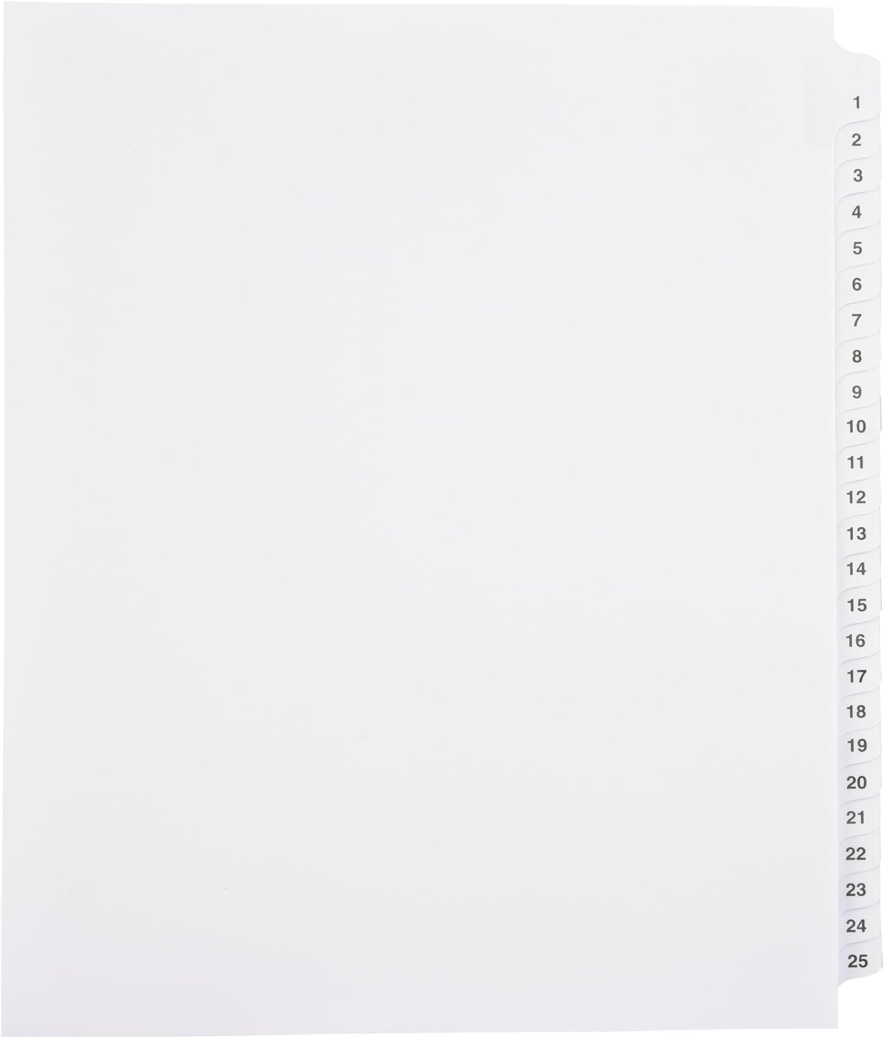 Exhibitindexes® Side Collated Exhibit Tabs AVE Style Bold Tabs Set of 1-25 | Made in The USA