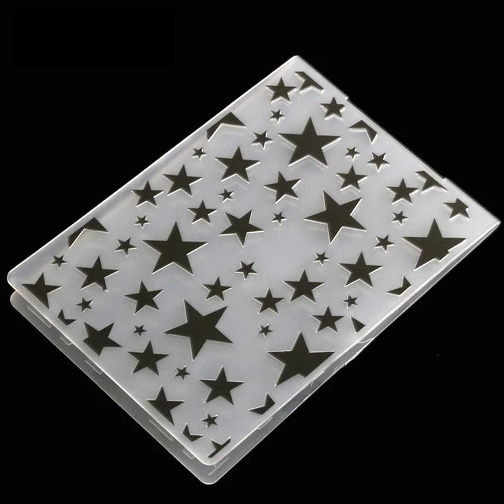 10 Styles Plastic Embossing Folder DIY Craft Template Molds Stamp Stencils Scrapbook Paper Cards Photo Album Making Tool Embossing Folders Handmade Art Craft Supplies Fondant Cake Decorating Mold