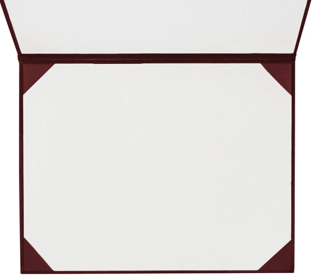 GraduationMall 8.5"x11" Smooth Padded Diploma Cover Certificate Holder Maroon,1-Pack
