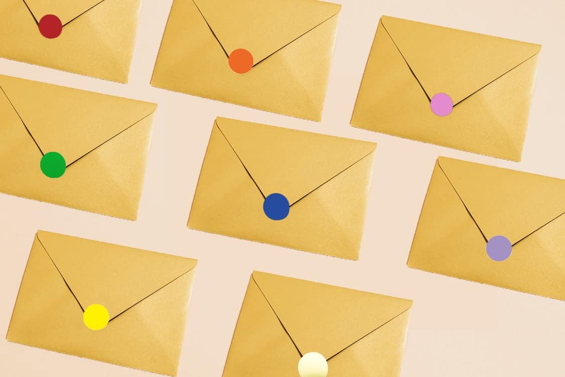 1 Inch Removable Color Code Dot Sticker Round Labels,Garage Sale Stickers Price Tags Label Blank Yard Sale Circle Dot Stickers Removable Writable Not Blurry (1050 Pack,Red)