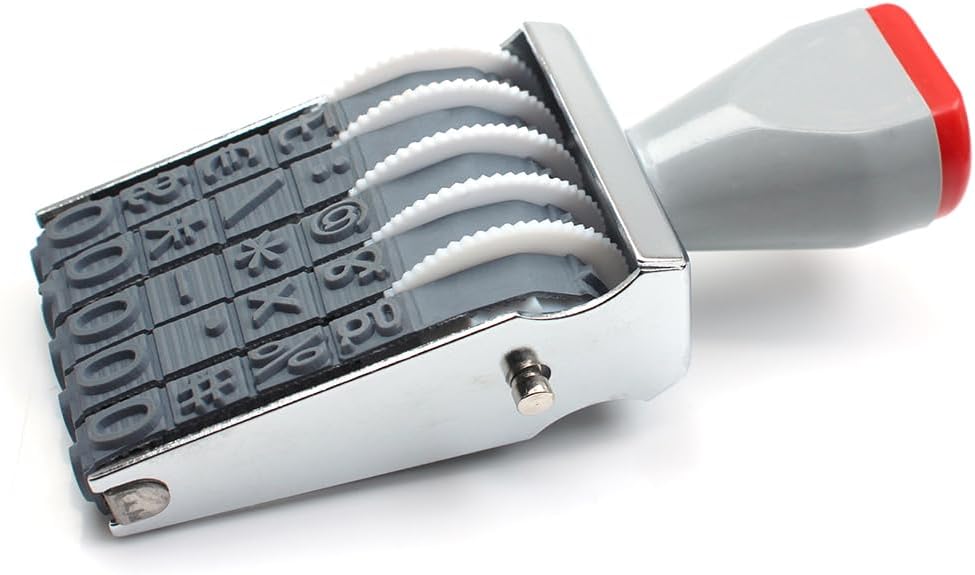 5 Digit Number Stamp,Rubber Rotating Stamps, Office Stamp,Multifunction DIY Scrapbooking Roller Writing Paper Date Stamps