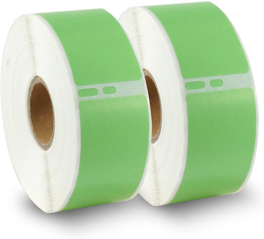 BETCKEY - Compatible DYMO 30252 (1-1/8" x 3-1/2") Address & Barcode Replacement Labels - Compatible with Rollo, DYMO Labelwriter 450, 4XL & Zebra Desktop Printers[2 Rolls/700 Labels, Green]