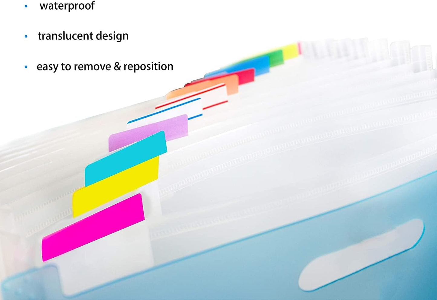 ELII 300 Pcs Tabs 2 Inch Sticky Index Tabs,Colorful Tabs for Notebooks,Writable and Transparent Book Tabs Page Tabs Colored Page Markers, Tabs for Books, Notebook Tabs, Tabs for Annotating Books