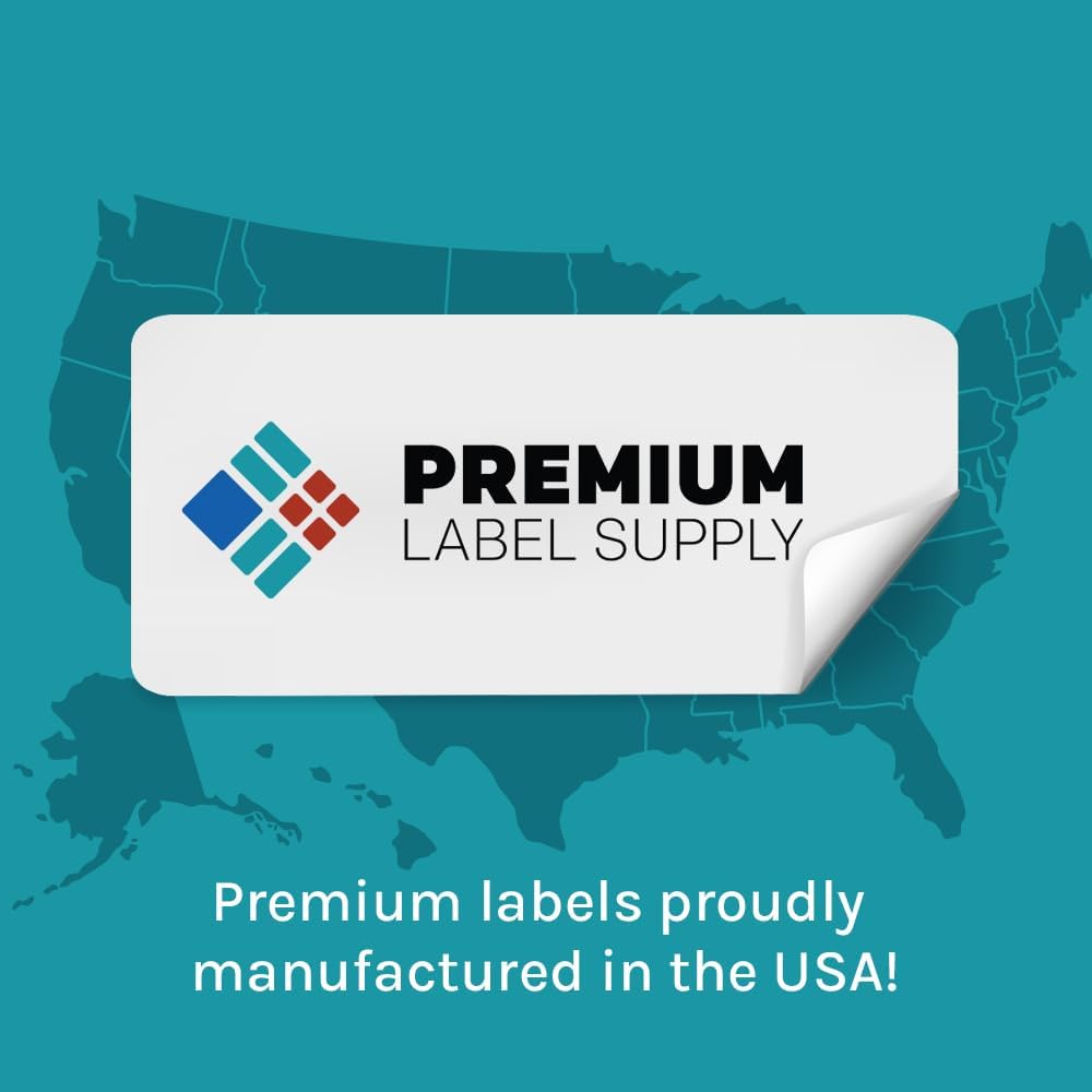 Premium Label Supply Glossy Clear Oval Labels – 3.33" x 2" Oval – Laser/Inkjet Compatible – (8 per Sheet), 10 Sheets – 80 Total Adhesive Labels