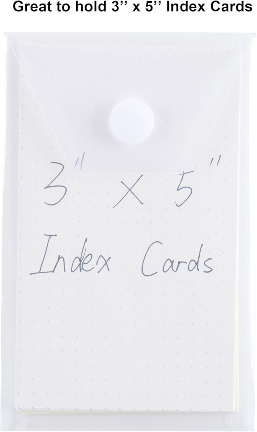 3’’ x 5’’ Vertical Plastic Envelopes Hook Loop Closure Coupon Receipt Sticker Holder 10 Pack