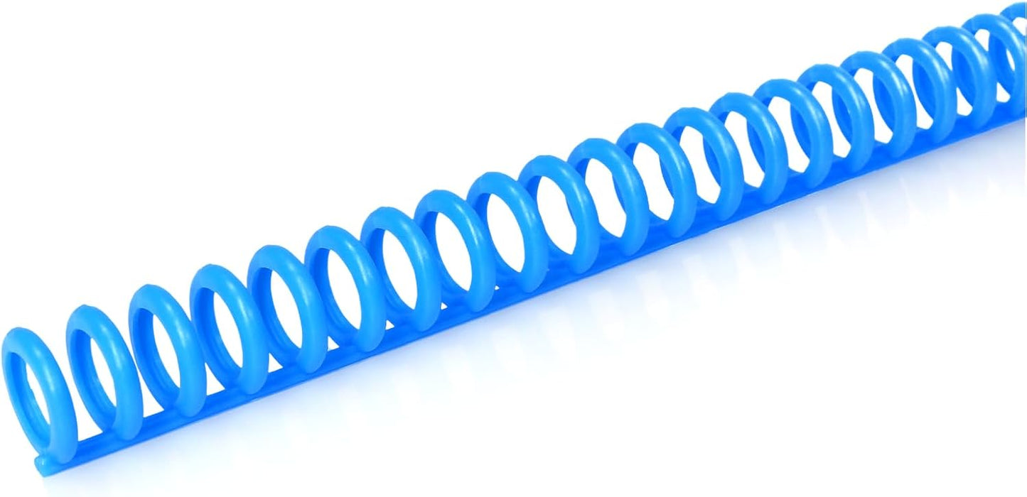 Rayson PROC1230BU Click Binding Spines, Easy Edit Spines, 1/2" Diameter, 90 Sheets Capacity, Blue, 30/Box