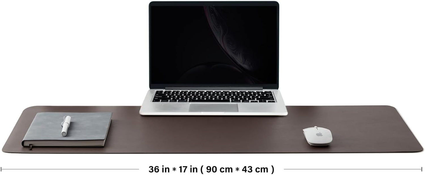 Cork Desk Mat - Dual-Sided Desk Pad for Office and Home - Desk Organization and Accessories - Ideal for Large Mouse Pad and Desk Mats on Top of Desks(Coffee,36"x 17")