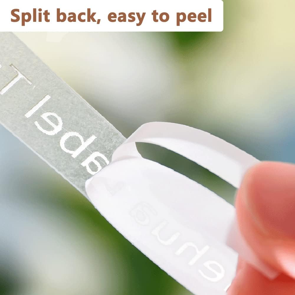 Hehua 18mm 0.7 Laminated Clear Tape Compatible for Brother P-Touch TZe-145 TZe145 TZ-145 TZ145 TZe TZ Label Tape for Ptouch PT D400 D600 P710bt, 3/4'' x 26.2ft White on Clear, 3 Pack