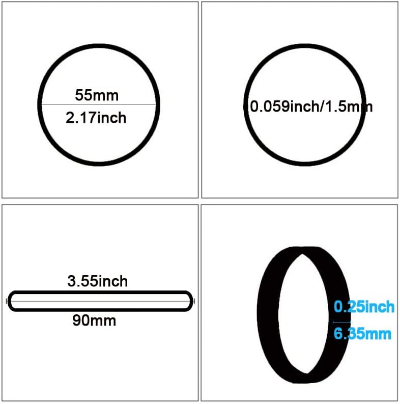 Rubber Bands Size #64 - 120 Pieces Elastic Black Bands for Office, Files, Litter Box