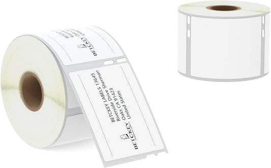 BETCKEY - Compatible DYMO 30324 (2-1/8" x 2-3/4") Multipurpose Labels, Perforated, Compatible with DYMO Labelwriter 450, 4XL, NOT Fit 550 & 5XL [2 Rolls/800 Labels]