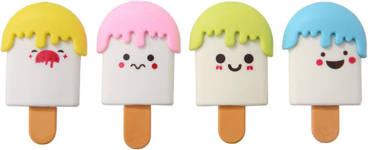 24 Pack Ice Cream Erasers for Kids, 3D Erasers for Boys and Girls, Fun Take Apart Erasers for School Supplies Prize Gifts Party Favors