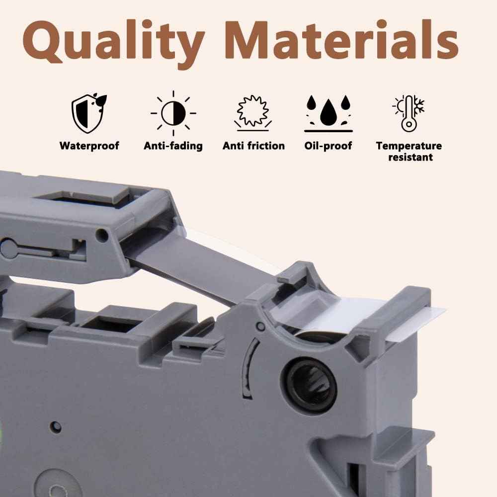 Hehua 18mm 0.7 Laminated Clear Label Tape Compatible for Brother Clear Label Maker Tape TZe-141 TZe141 TZ-141 TZ141 for P Touch PT D400 D450 D600 D610 P710BT, 3/4'' x 26.2ft Black on Clear, 3 Pack