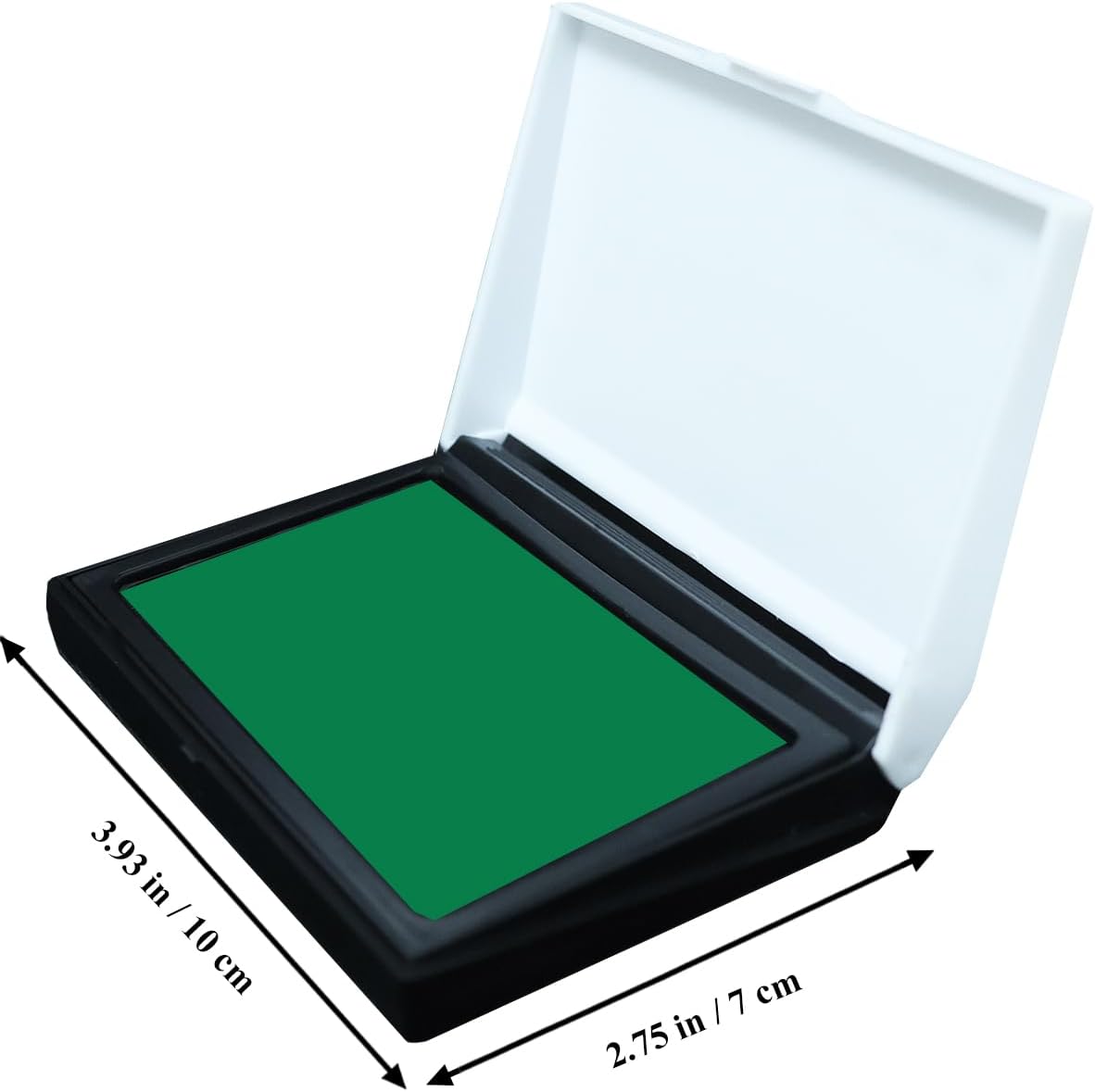 Green Ink Stamp Pad 2.75" x 3.93", Ink Paste Used for Office, Home, Crafting, DIY (Green)